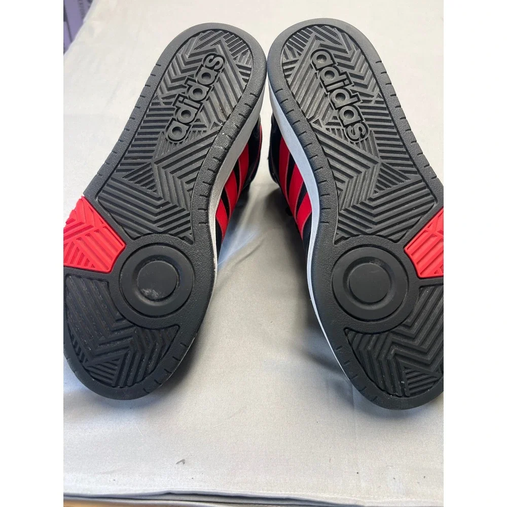 Adidas Hoops 3.0 Mid Mens Sneakers Black Red ID9835 Basketball Shoes Size 8